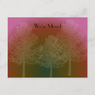 Carte Postale Faire-part Changement d'adresse silhouette d'arbre
