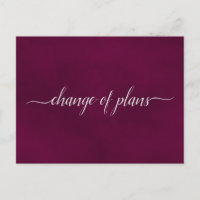 Changement de plans Mariage reporté Marron ou Cass