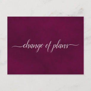 Carte Postale Faire-part Changement de plans Mariage reporté Marron ou Cass
