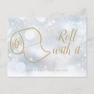 Carte Postale Faire-part Changer la date Nouveau plan Fête hiver