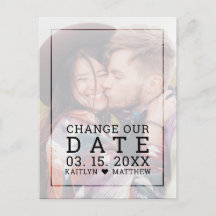 Changer notre date Faded Photo minimaliste Typogra