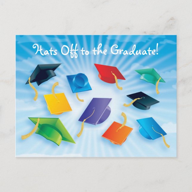 Carte Postale Faire-part Chapeau au diplômé ! (Devant)
