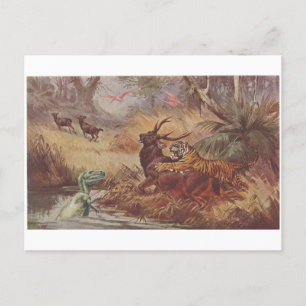Carte Postale Faire-part Chasse aux dinos -
