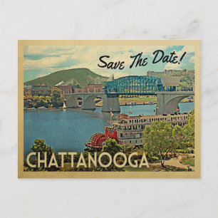 Carte Postale Faire-part Chattanooga Sauvegarder la date Tennessee