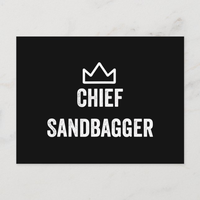 Carte Postale Faire-part Chef Sandbagger Golf mème Bjj Chess Sandbag (Devant)