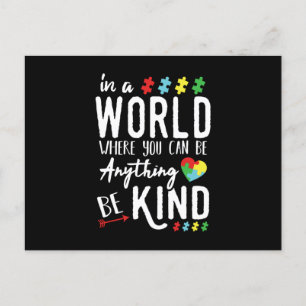 Carte Postale Faire-part Chemises de sensibilisation sur l'autisme - Soyez 