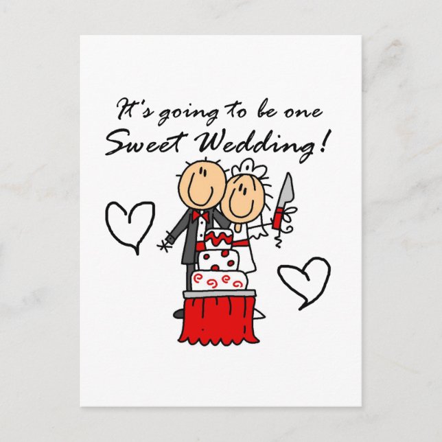 Carte Postale Faire-part Chemises et cadeaux pour un mariage doux (Devant)