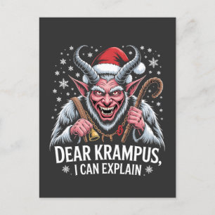 Carte Postale Faire-part Cher Krampus Je Peux Expliquer Noël Père Noël