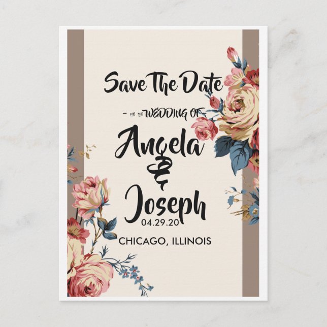 Carte Postale Faire-part cher Save the Date (Devant)