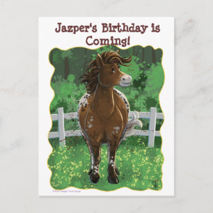 Carte Postale Faire-part Cheval Appaloosa de la Fête