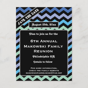 Carte Postale Faire-part Chevron Design-Réunion, Événement, Fête Enregistre