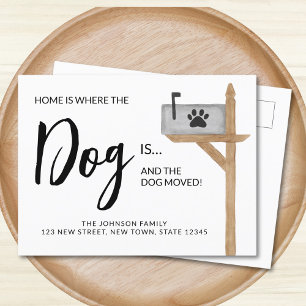 Carte Postale Faire-part Chez nous, le chien est-il que nous avons déplacé