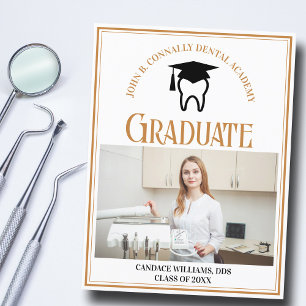 Carte Postale Faire-part Chic Dental School Photo Custom Graduation