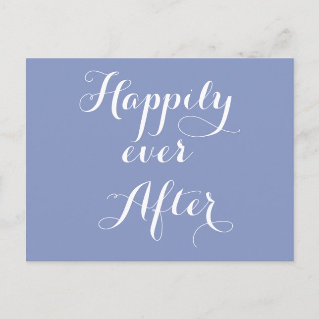 Carte Postale Faire-part Chic Flourish | Mariage Happily Ever After (Devant)