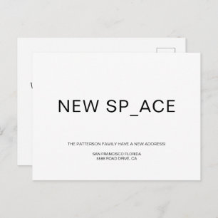 Carte Postale Faire-part Chic minimaliste Nouvelle maison Déménagement
