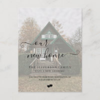 Chic Nous Avons Déménagé Effet Vélin Faux Photo Ca