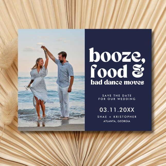 Carte Postale Faire-part Chic Photo de Mariage Save the Date (Chic Wedding Photo Green Save the Date  Postcard)