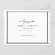 Chic Report de mariage Fenêtre Changement de date