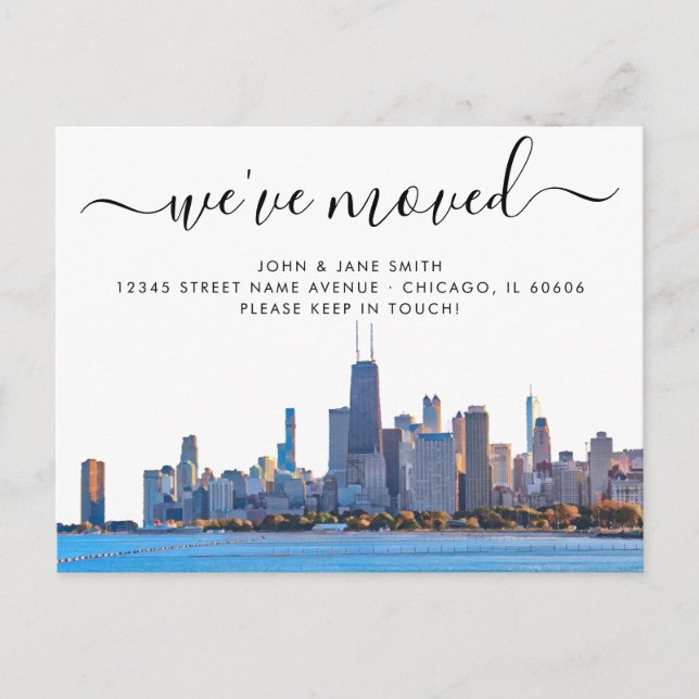 Carte postale Faire-part Chicago Moving (Devant)
