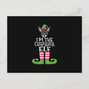 Carte Postale Faire-part chihuahua elf amoureux de les chiens famille jumel