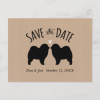 Chow Chow Silhouettes Mariage Enregistrer la date