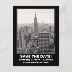 Carte Postale Faire-part Ciel de NYC ESB NB 1 Sauvegarder la date