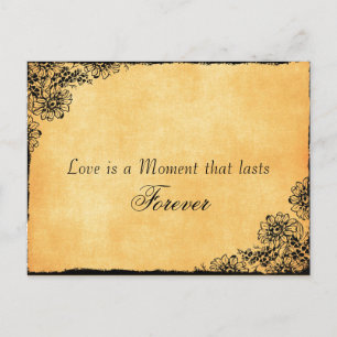 Carte Postale Faire-part Citation de style vintage pour annoncer la date de