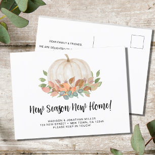 Carte Postale Faire-part Citrouille Automne Automne Déménagement