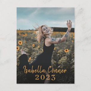 Carte Postale Faire-part Classe De Graduation Photo Moderne De 2023 Faire-p