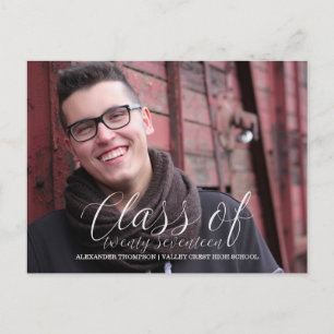 Carte Postale Faire-part Classe élégante de 2017 Photo de remise des diplôm