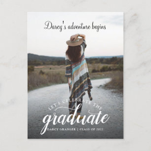 Carte Postale Faire-part Classe photo Rustic Graduation de 2022