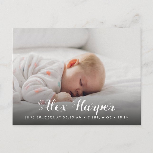 Carte Postale Faire-part Classic photo collage Naissance (Devant)