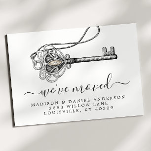 Carte Postale Faire-part Clé Ancienne Antique Vieille Maison Neuve Déménage