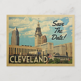 Carte Postale Faire-part Cleveland Enregistrer La Date Ohio