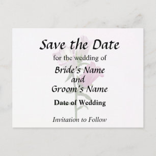 Carte Postale Faire-part Cloches de Canterbury roses