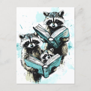 Carte Postale Faire-part Club vintage des Lecteurs Raccoon