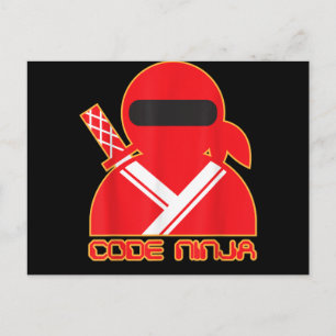 Carte Postale Faire-part Code Ninja Ingénieur de codage informatique Amoure