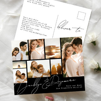 Carte Postale Faire-part Collage Personnalisable Multi Photo Enregistrer La