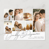 Collage personnalisable multi-photo save the date