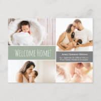 Collage photo de bébé garçon Bienvenue à la maison