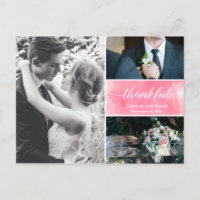 Collage photo de remerciement de mariage à l'aquar