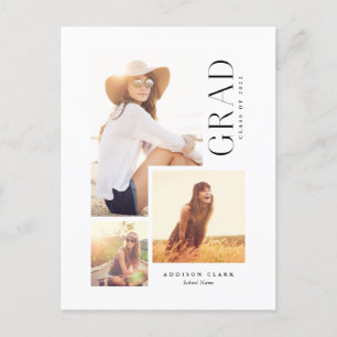 Carte Postale Faire-part Collage photo moderne de type 3e année