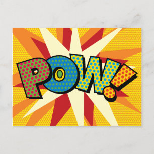 Carte Postale Faire-part Comic Book Pop Art BAM !