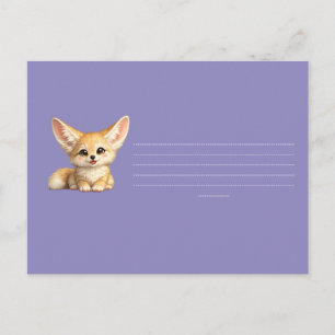 Carte Postale Faire-part Conception de vibrations positives de renard fenne