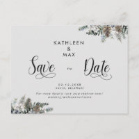 Cônes de pin simples pour mariage, save the date