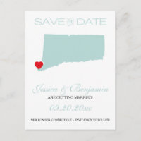 Connecticut State Map Enregistrer la date