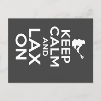 Carte Postale Faire-part Conserver le calme Lacrosse Canvas