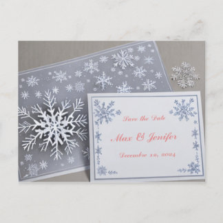 Carte Postale Faire-part Cool Fêtes et Mariage de Noël Enregistrer la date