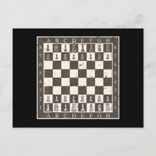 Carte Postale Faire-part Cool Jeu d'échecs Halloween Costume drôle Lazy do-