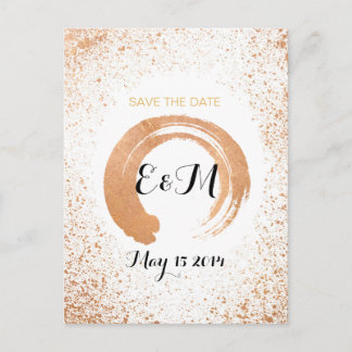Carte Postale Faire-part Copper Spray Mariage Collection Enregistrer La Dat